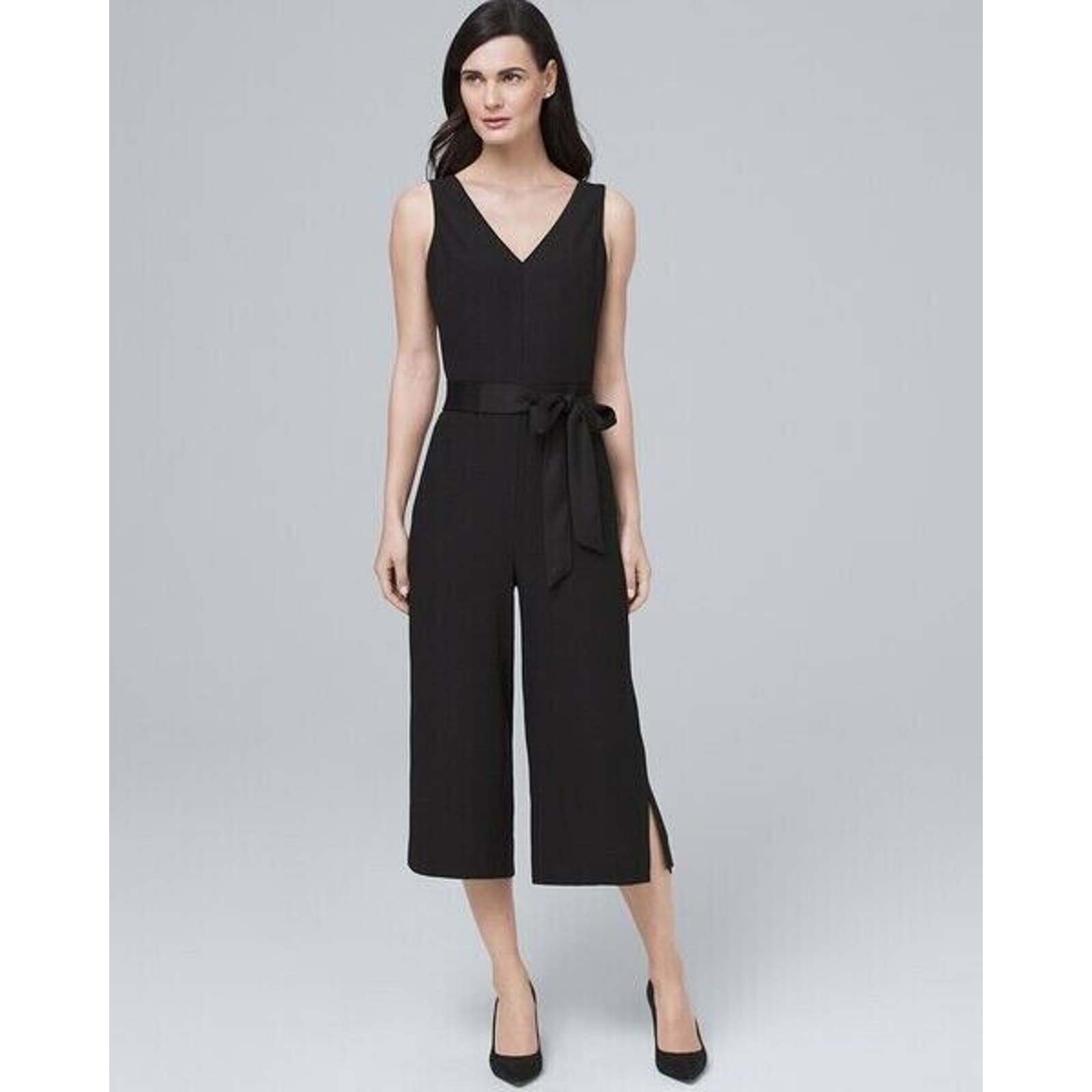 White House Black Market Size 00 Jumpsuit Playsuit Wide Leg Crop Whbm Culotte